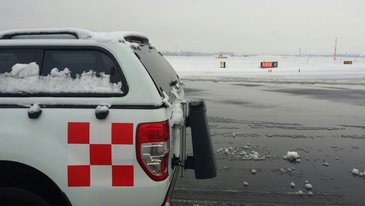 Mobile weather sensor MARWIS in operation on airports - airport weather - aviation weather - Italy