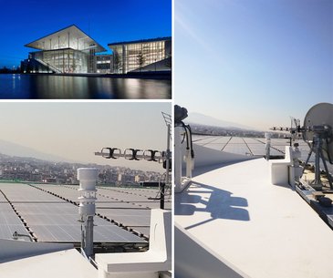 Building Automation - Smart Lufft-Sensor on Stavros Niarchos Foundation Cultural Center (SNFCC) in Athens