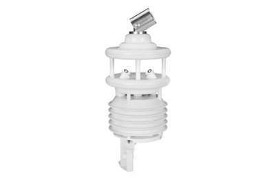 Kompakter All-in-One-Wettersensor WS504 zur Messung von Lufttemperatur, relativer Feuchte, Luftdruck, Windrichtung, Windgeschwindigkeit und Strahlung.