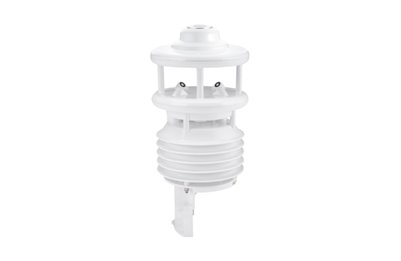 Kompakter All-in-One-Wettersensor WS502 zur Messung von Lufttemperatur, relativer Feuchte, Luftdruck, Windrichtung, Windgeschwindigkeit und Strahlung.