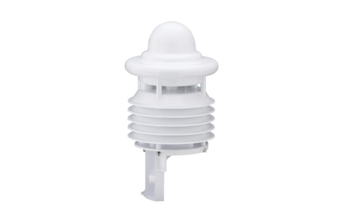 Compact Weather Sensor WS400 with detection of temperature, relative humidity, air pressure, precipitation intensity, precipitation quantity