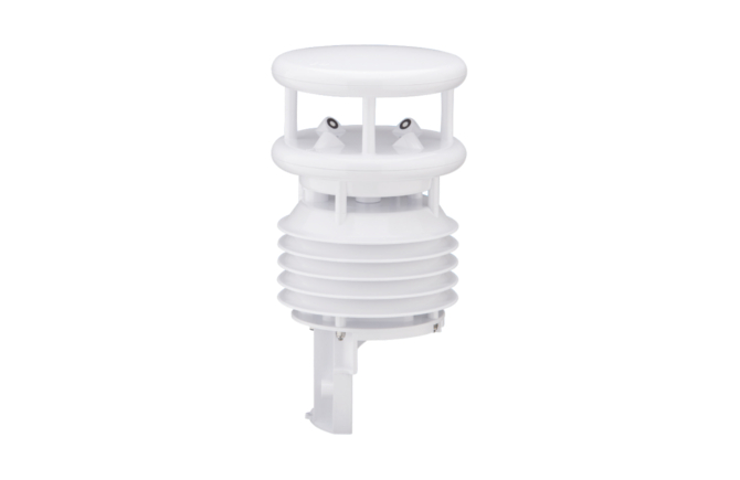 Compact Weather Sensor WS500 with detection of temperature, relative humidity, air pressure, wind direction, wind speed