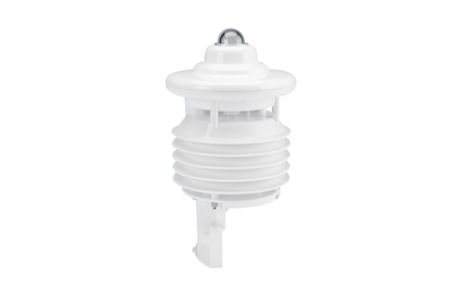 Compact Weather Sensor WS301 with detection of temperature, relative humidity, air pressure, radiation
