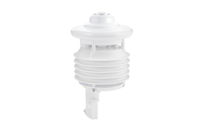 Kompakter All-in-One-Wettersensor WS302 zur Messung von Temperatur, relativer Feuchte, Luftdruck und Strahlung.