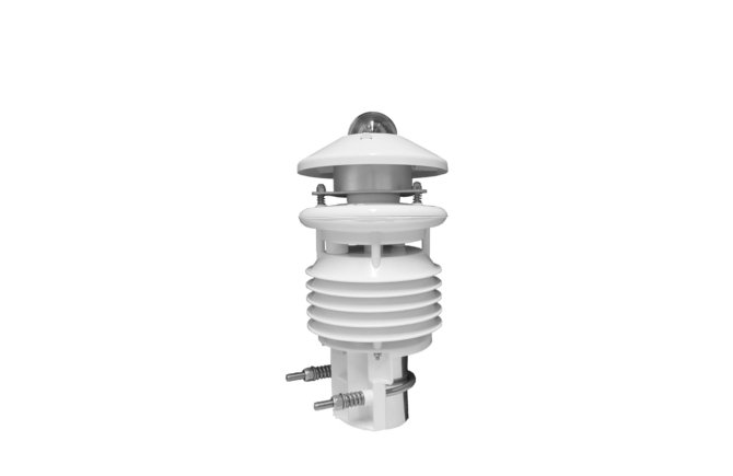Compact Weather Sensor WS510 with detection of temperature, relative humidity, air pressure, radiation